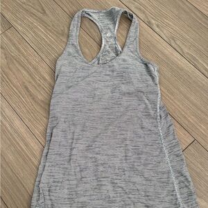 Lululemon Grey Striped Racerback Tank